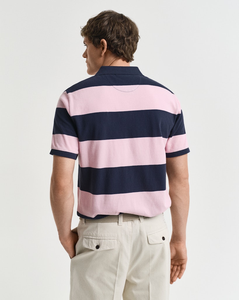 Gant - Block Stripe Polo, California Pink