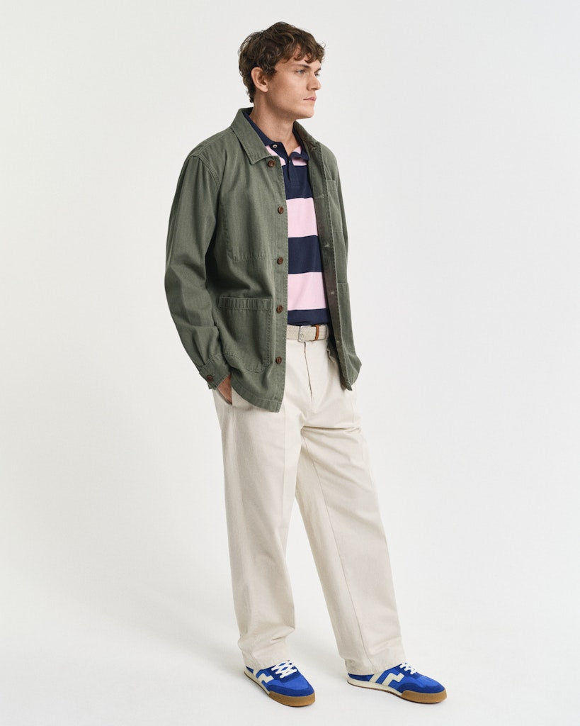 Gant - Block Stripe Polo, California Pink