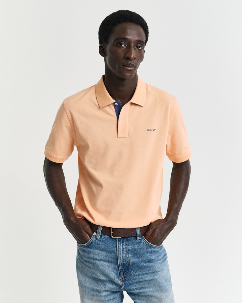 Gant - Contrast Pique SS Polo, Peachy Orange