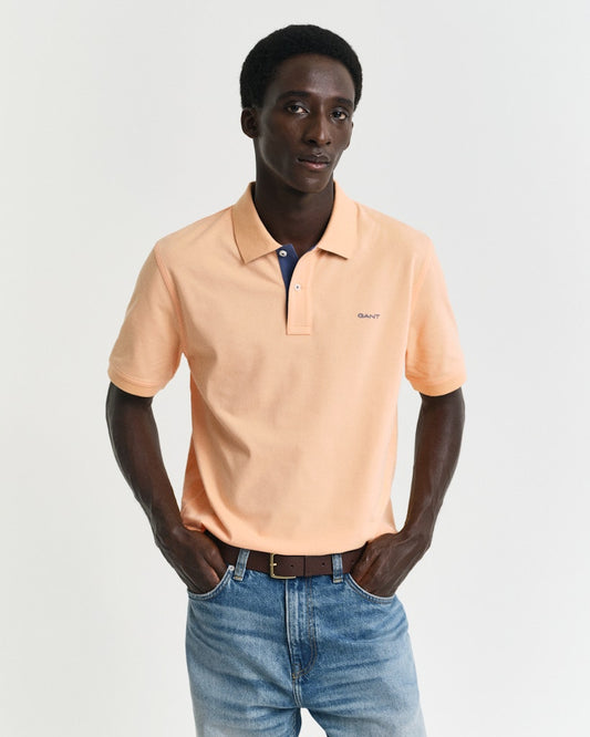 GANT - Contrast Pique SS Polo, Peachy Orange