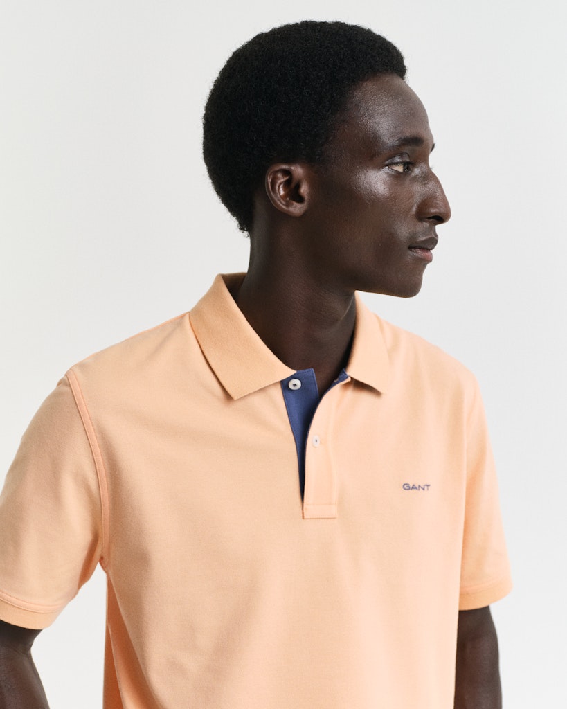 Gant - Contrast Pique SS Polo, Peachy Orange