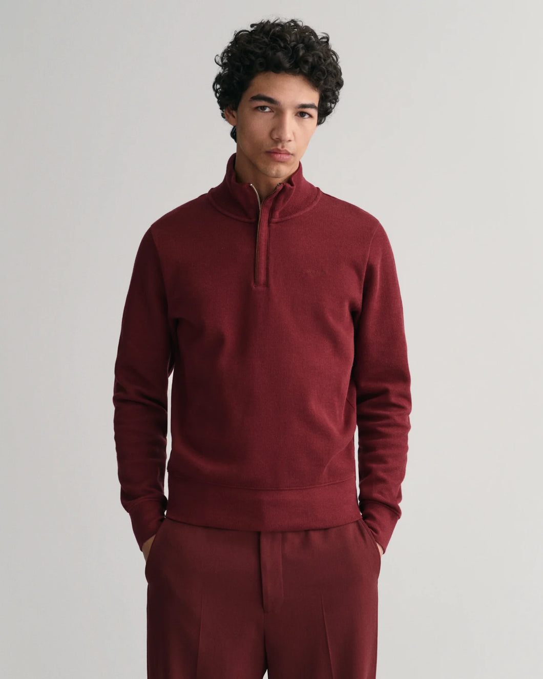 GANT - Sacker Rib Half Zip, Plumped Red