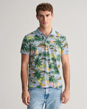 Load image into Gallery viewer, Gant - Hawaii Print SS Polo, Dove Blue (S only)
