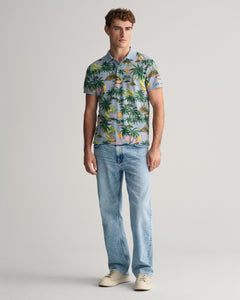 Gant - Hawaii Print SS Polo, Dove Blue (S only)