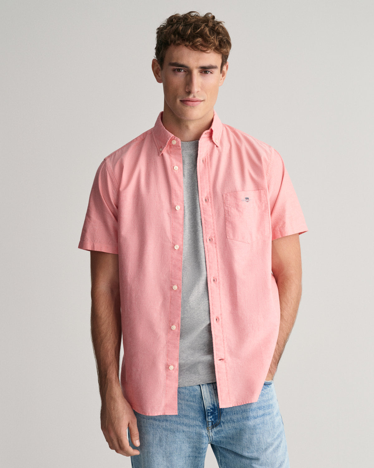 GANT - Oxford SS Shirt, Sunset Pink