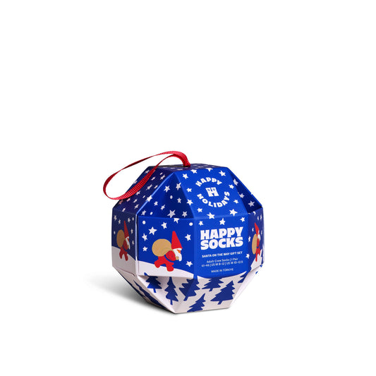 Happy Socks - 1-Pack Santa On The Way Bauble Gift Set, Blue