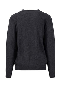 Fynch Hatton - Merino Cashmere Sweater, V-Neck, Grey