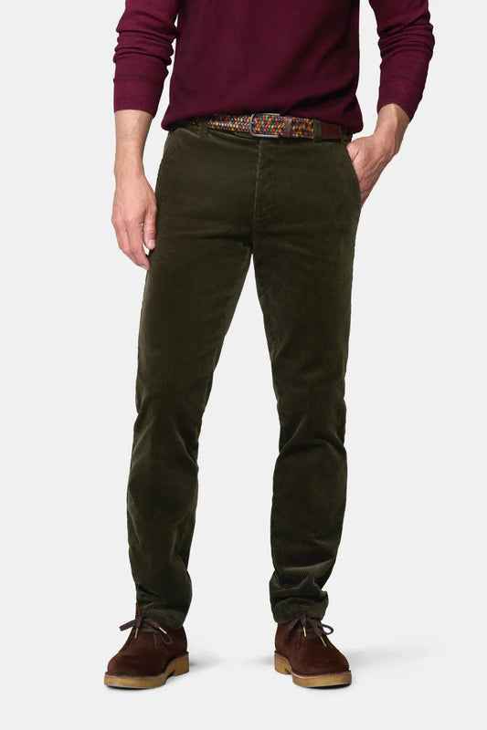 Meyer - Roma Active Regular Fit Cords, Moss Green