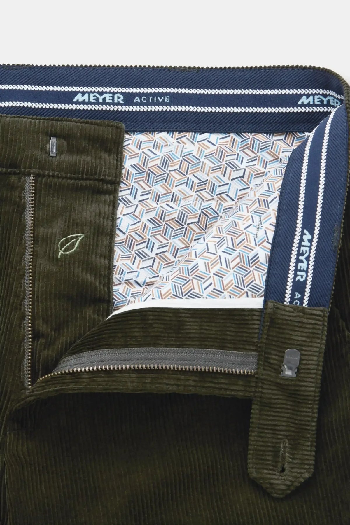 Meyer - Roma Active Regular Fit Cords, Moss Green