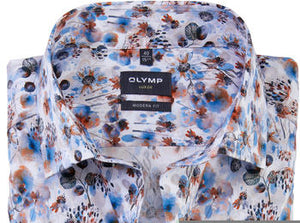 OLYMP - Luxor Modern Fit shirt, blue/orange