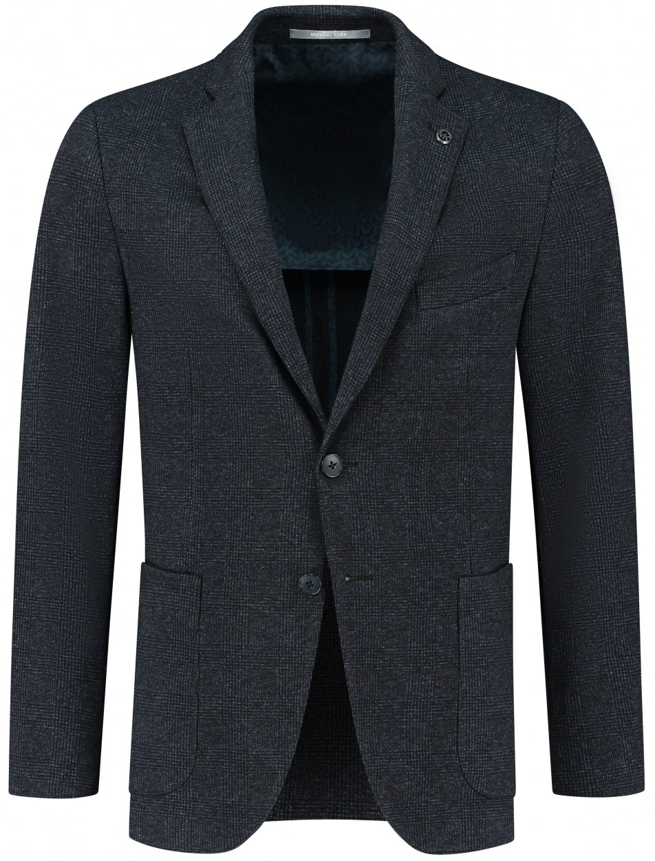 Michael Kors - Knitted Glen Check Blazer Navy