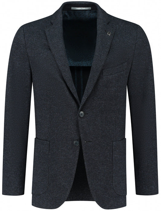Michael Kors - Knitted Glen Check Blazer Navy