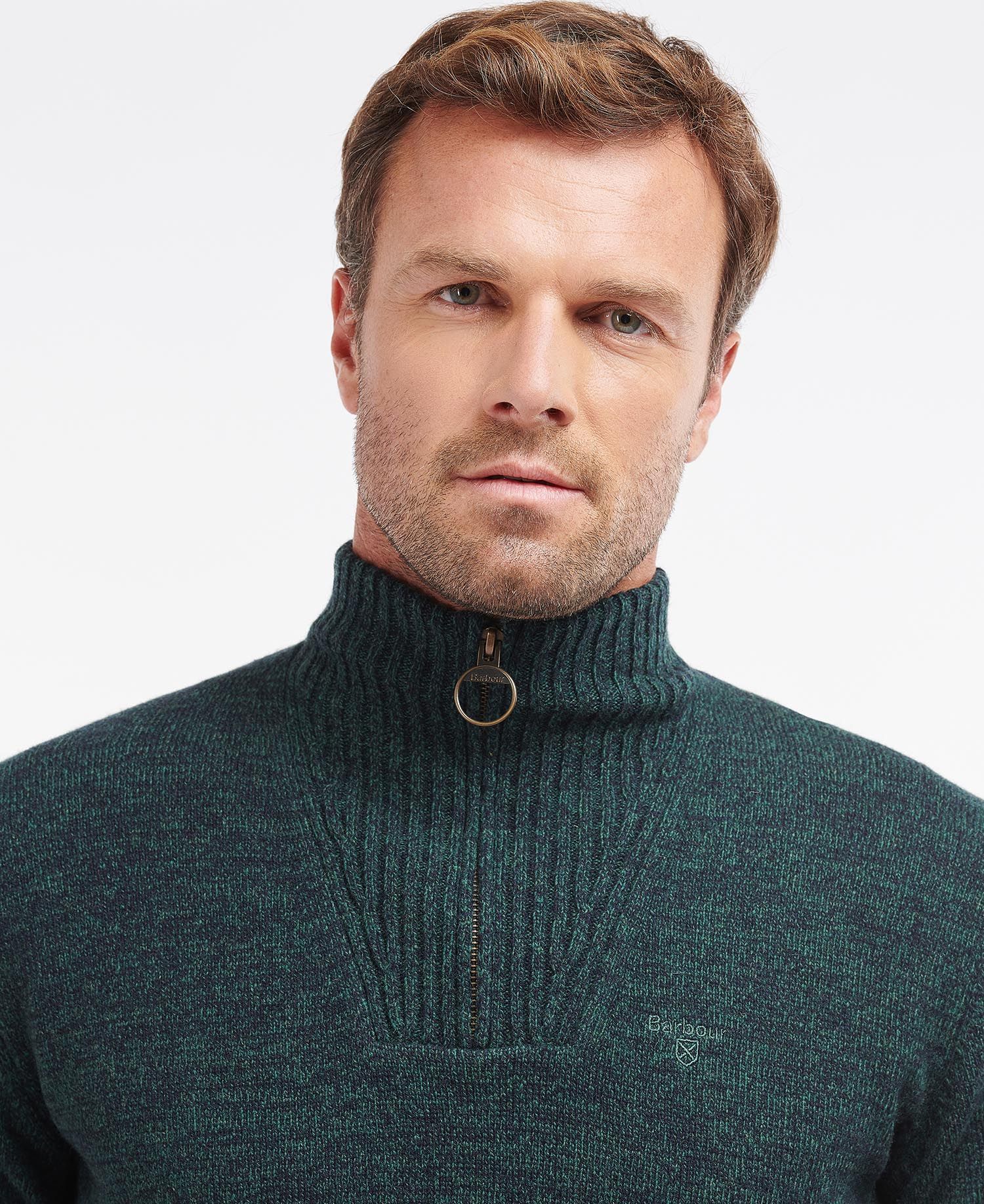 Barbour lambswool half zip sale