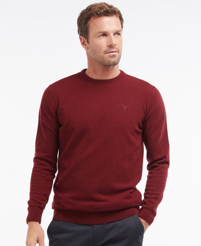 Barbour - Essential Lambswool Crew Neck Sweatshirt,Ruby (M Only)