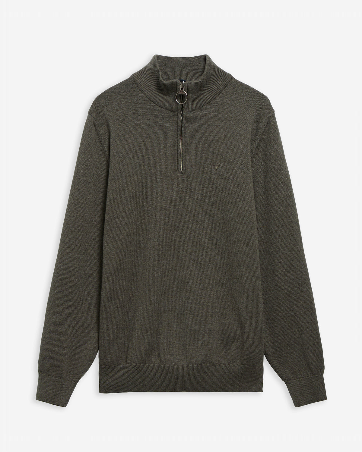 Barbour - Cotton Half Zip, Olive Marl