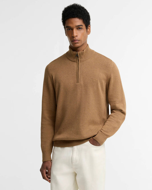 Barbour - Cotton, Half Zip, Sandstone