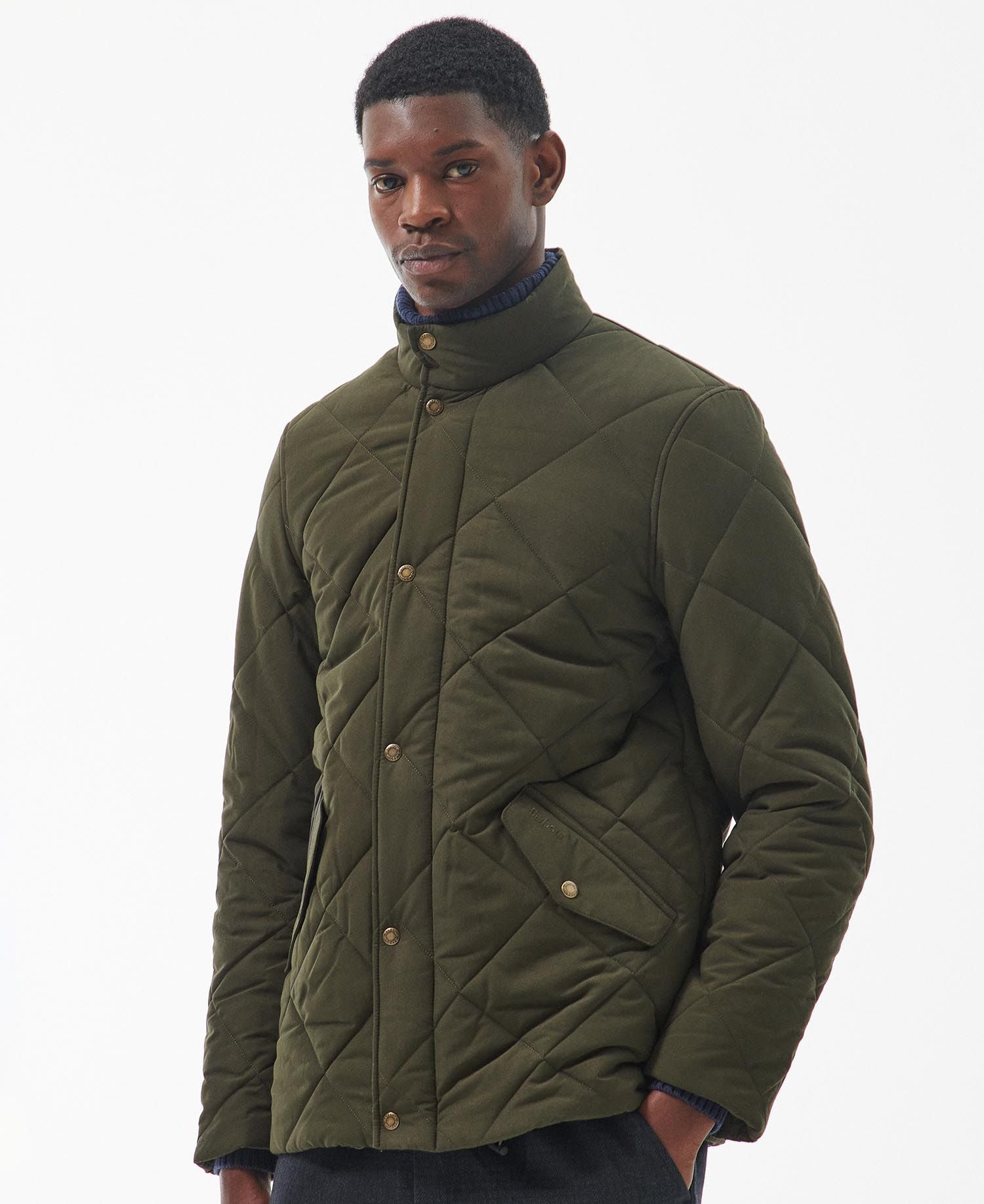 Barbour Winter Chelsea Quilted Jacket Dark Olive Barbour Tector Menswear