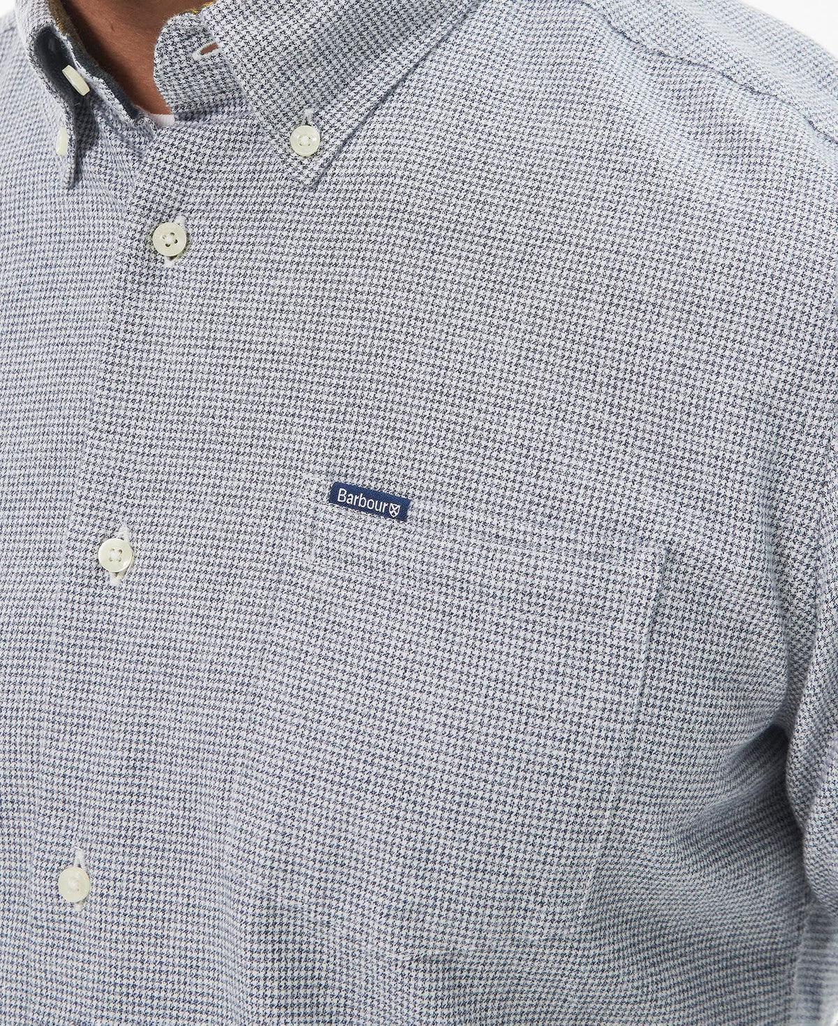 Barbour - Turner Tailored Houndstooth Shirt, Navy