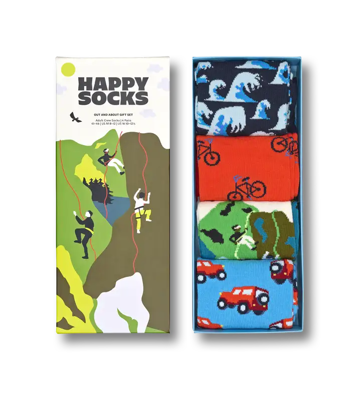 Happy Socks - 4 Pack Out And About Socks Gift Set