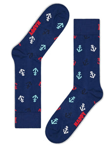 Happy Socks -  Navy Anchor