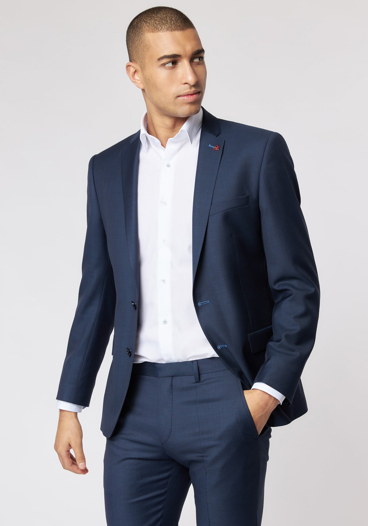 Roy Robson - Pure Wool Slim Fit Suit Jacket 05058, Navy