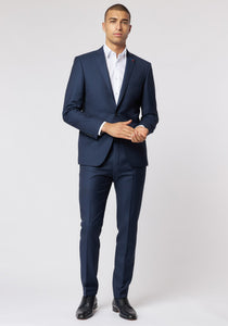 Roy Robson - Pure Wool Slim Fit Suit, Navy