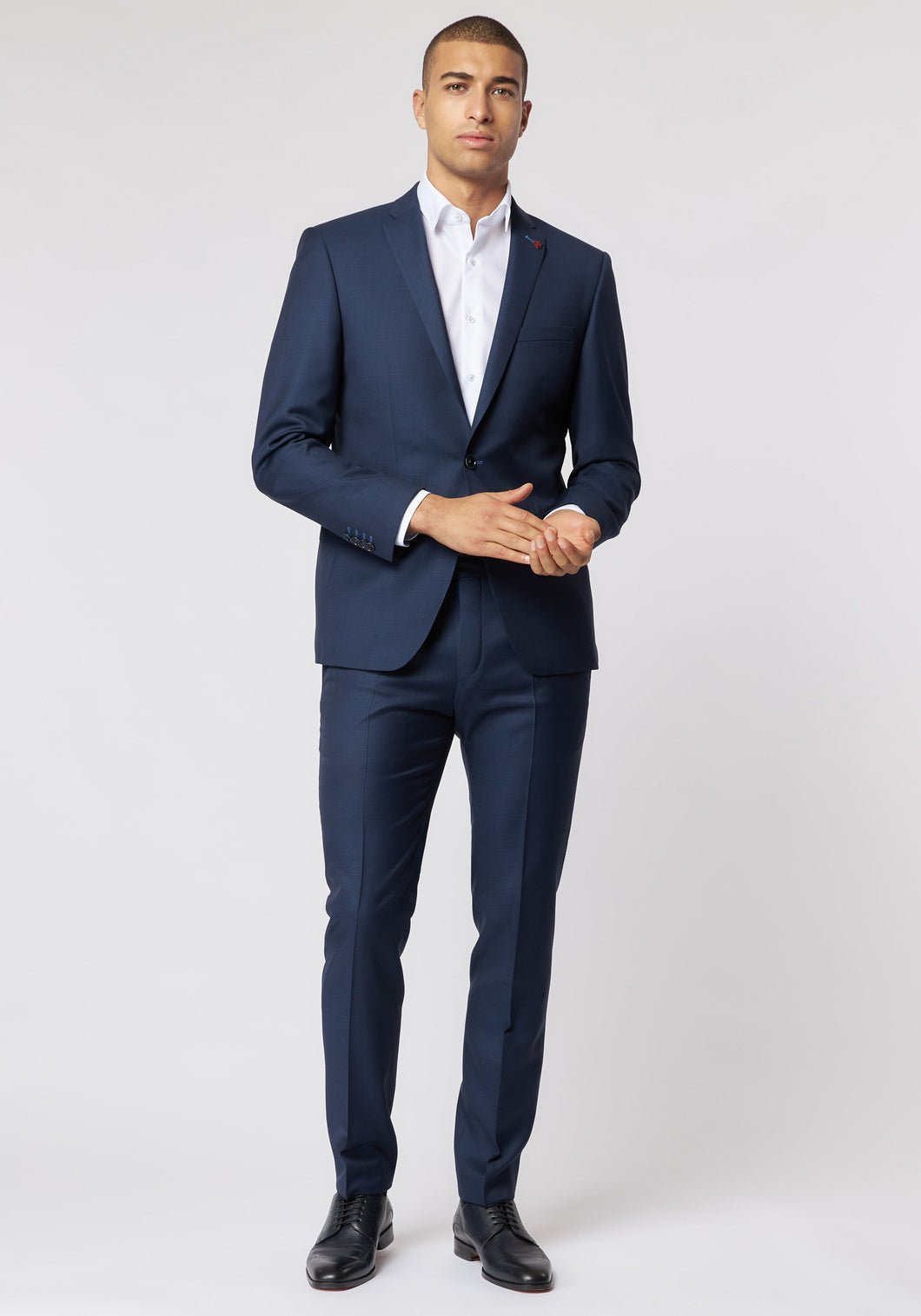 Roy Robson - Pure Wool Slim Fit Suit, Navy