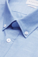 Load image into Gallery viewer, Bugatti - Linen Short Sleeve Shirt - Blue

