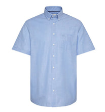 Load image into Gallery viewer, Bugatti - Linen Short Sleeve Shirt - Blue
