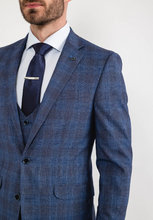 Load image into Gallery viewer, White Label - Jasper Check Three Piece Suit, Blue
