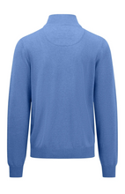Load image into Gallery viewer, Fynch Hatton - Troyer Knit Quarter Zip, Crystal Blue
