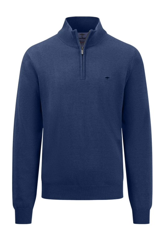 Fynch Hatton - Troyer Quarter Zip, Navy Wave