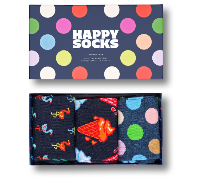 Happy Socks - Navy Gift Set
