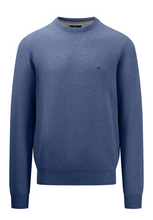 Load image into Gallery viewer, Fynch Hatton - O-Neck Structure Sweater, Azure
