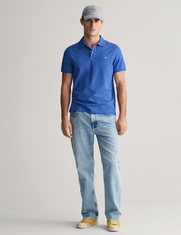 Gant - 3XL Reg Shield SS Pique Polo, Rich Blue