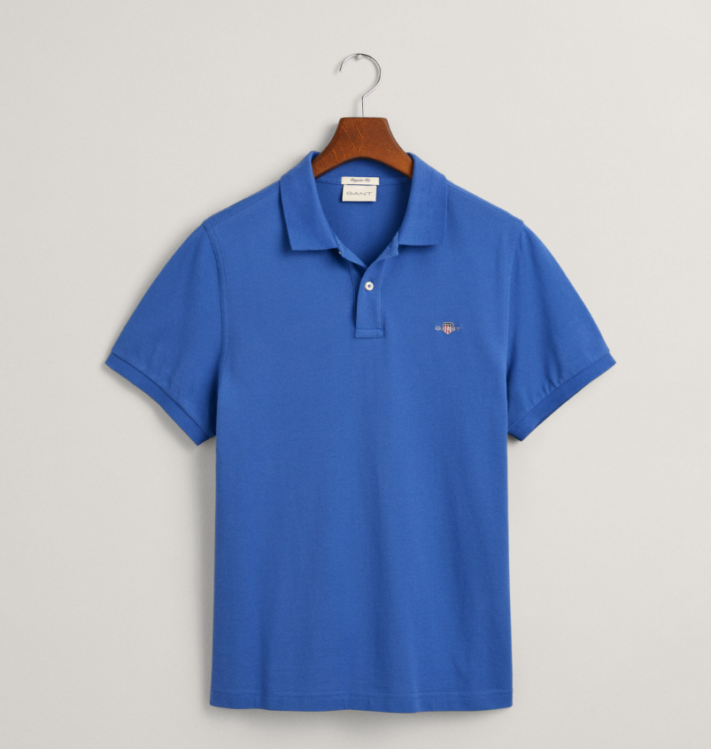 Gant - 3XL Reg Shield SS Pique Polo, Rich Blue