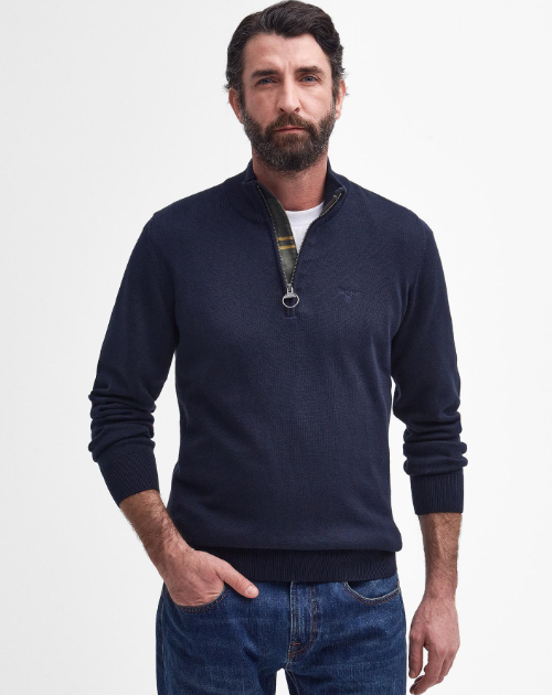 Barbour - Cotton Half Zip, Navy
