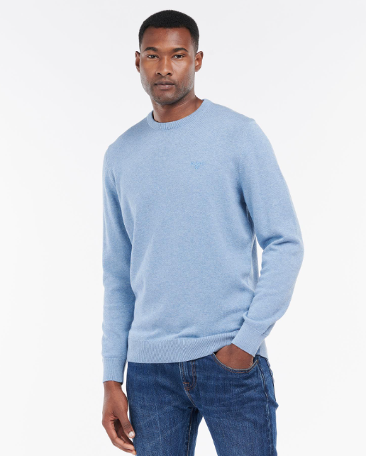 Barbour - Pima Cotton Crew Neck, Dark Chambray