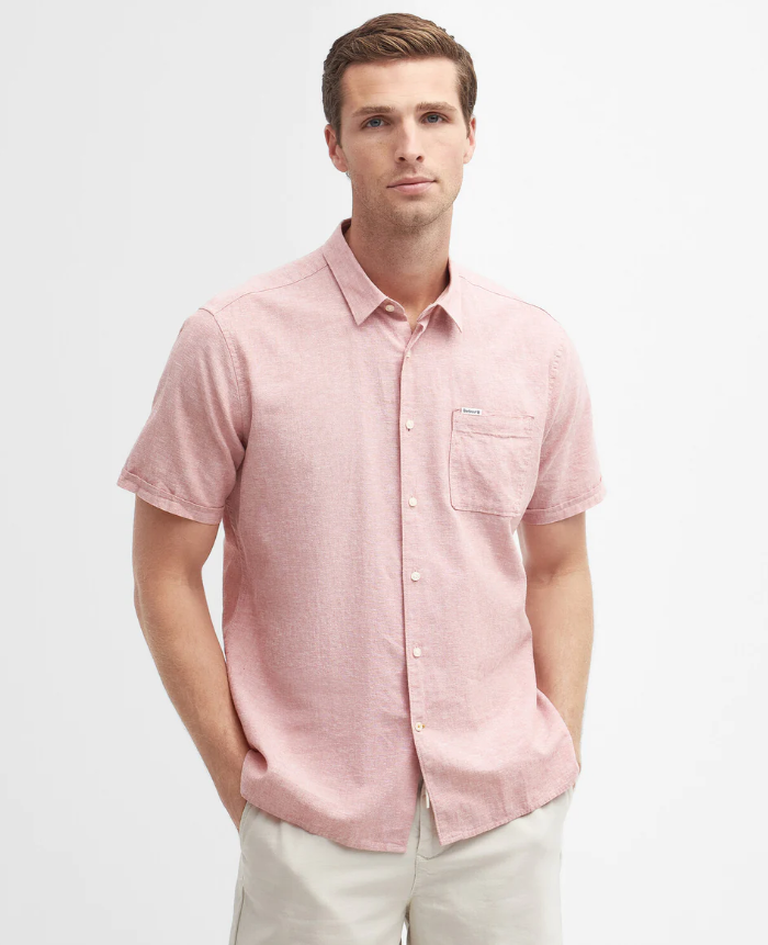 Barbour - Nelson S/S, Summer Shirt, Pink Clay