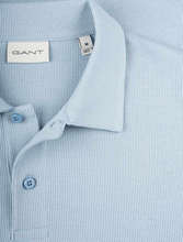 Load image into Gallery viewer, GANT - Waffle Texture SS Pique, Dove Blue Polo
