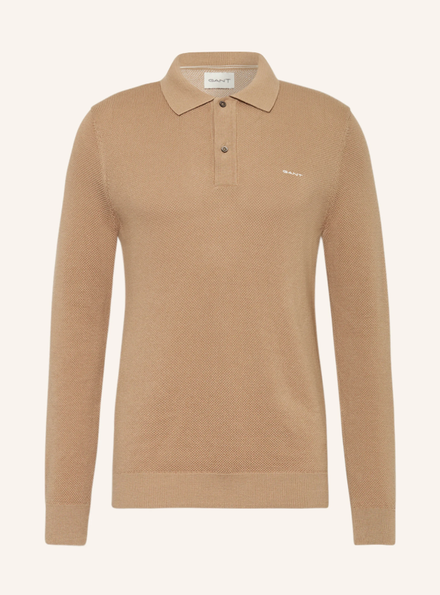 Gant - Cotton Pique Polo, Dark Khaki (XL Only)