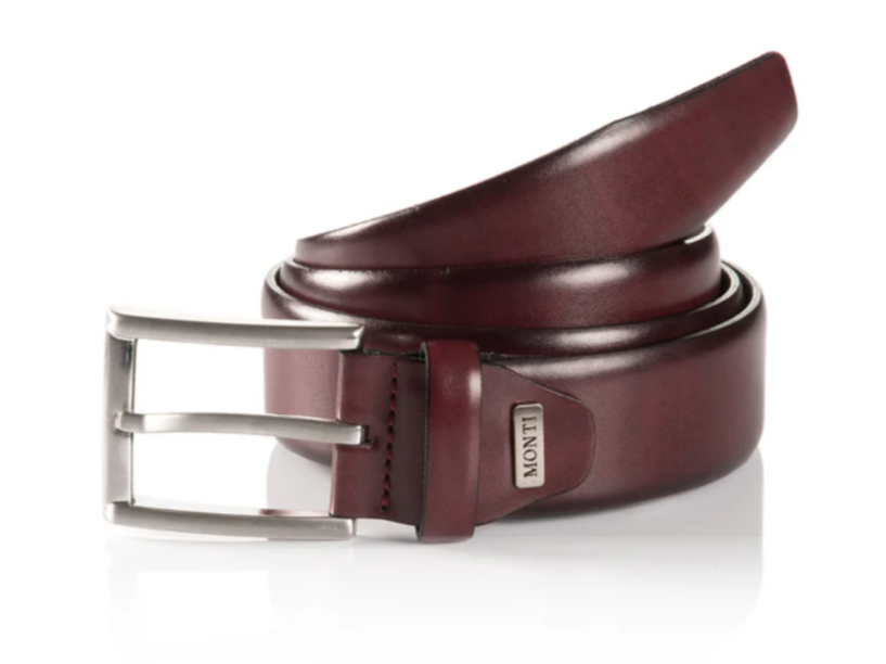 Monti - Burgundy Leather Belt
