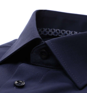 Marvelis - Modern Fit Short Sleeve Shirt, Navy