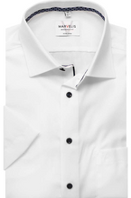 Load image into Gallery viewer, Marvelis - Modern Fit Short Sleeve Shirt, White
