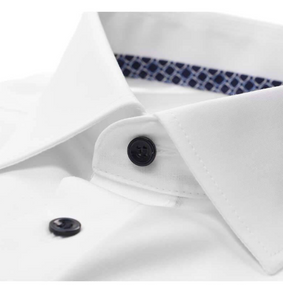 Marvelis - Modern Fit Short Sleeve Shirt, White