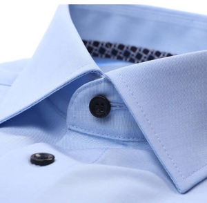 Marvelis - Modern Fit Short Sleeve Shirt, Light Blue