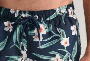 GANT - Oleander Print Swim Shorts, Evening Blue