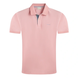 GANT - Contrast Pique SS Rugger Polo, Bubblegum Pink