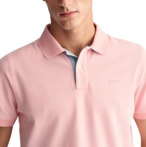 GANT -  3XL, Contrast Pique SS Rugger Polo, Bubblegum Pink