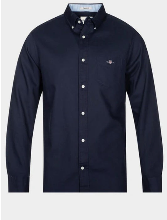 GANT - Honeycomb Texture Shirt, Evening Blue